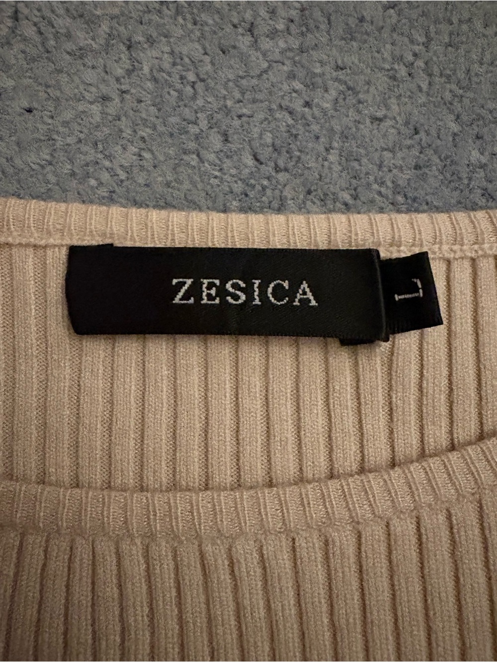 Tan Ribbed Long Sleeve - Picture 3 of 3
